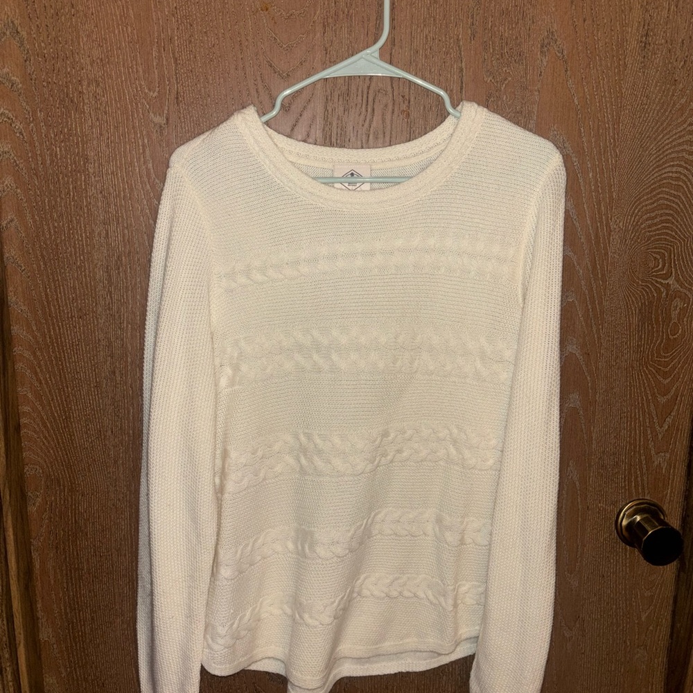 St. John's Bay Cream Cable Knit Sweater